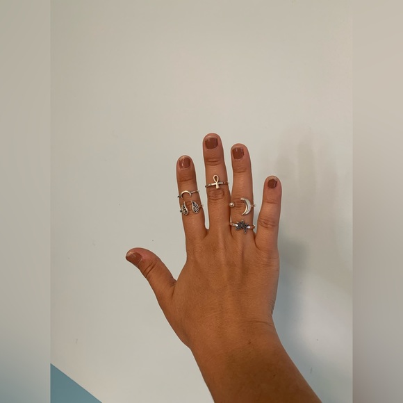 Set of 5 rings / approx size 7/8 - Picture 5 of 6